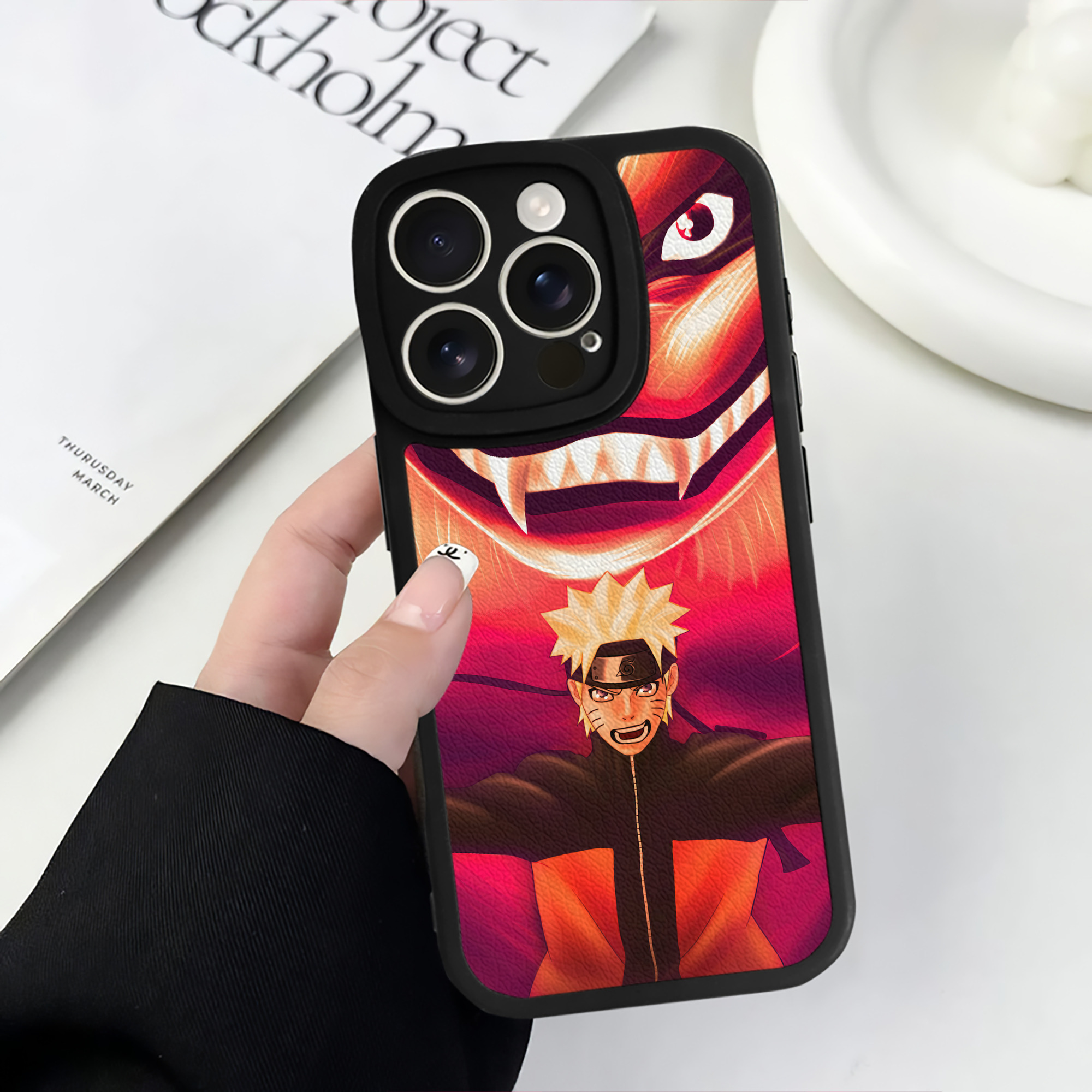 （画像用） NARUTO -ナルト- NARUTO -ナルト- 疾風伝 【iPhone 16シリーズ対応】シリコンスマホケース（レザー調） 材質：シリコン